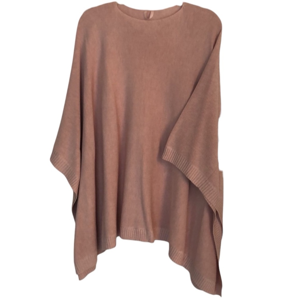 LULULEMON Divinity Poncho/Knit Kimono Sweater in Heathered Misty Pink — One Size - Picture 5 of 7